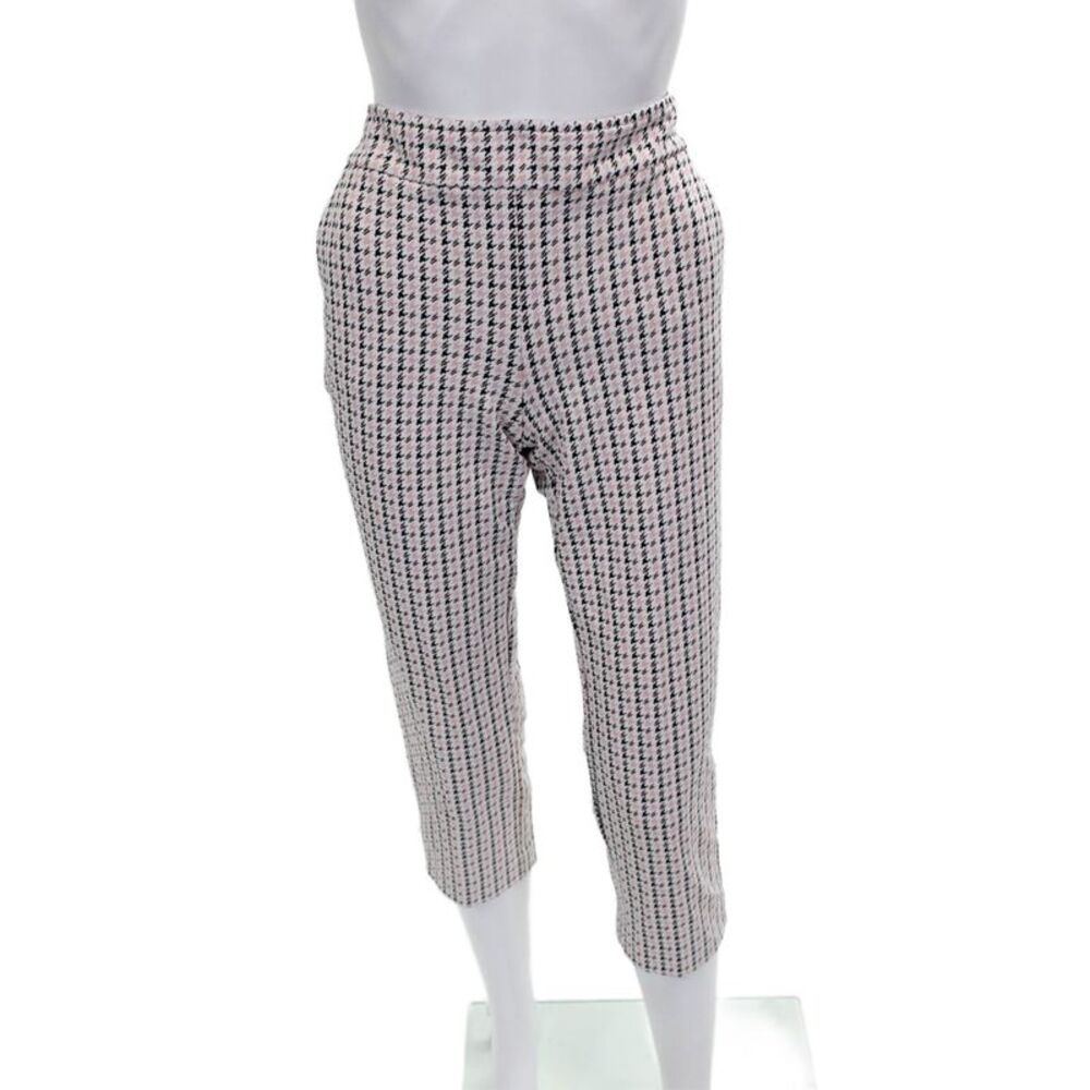 Avenue Montaigne Women Cropped Pants Multicolor Check Pull On Size 6